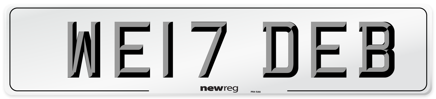 WE17 DEB Number Plate from New Reg